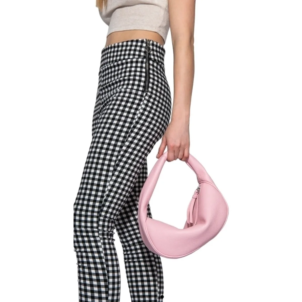BY FAR Cush Flat Grain Leather Bag, Pink, NWT